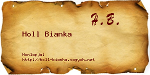 Holl Bianka névjegykártya