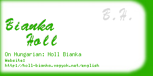 bianka holl business card